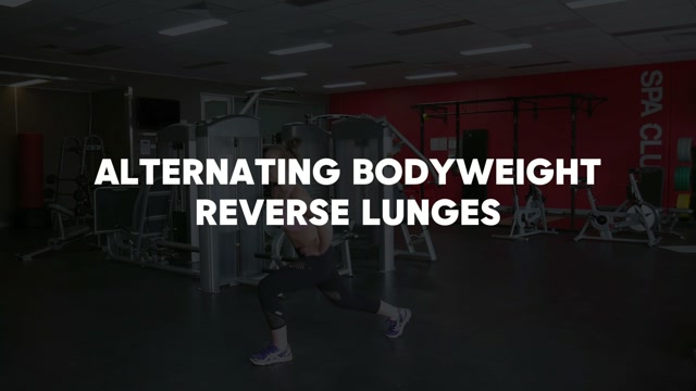 Alternating Bodyweight Reverse Lunges demonstration