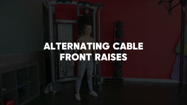 Alternating Cable Front Raises demonstration