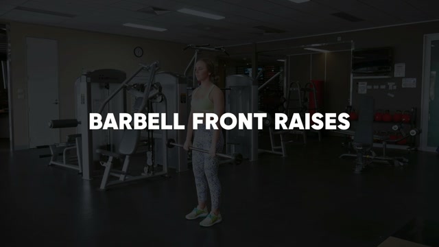 Standing Barbell Front Raises demonstration