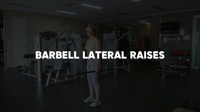 Standing Single Arm Barbell Lateral Raises demonstration