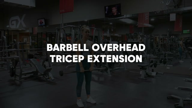 Barbell Tricep Overhead Extensions demonstration