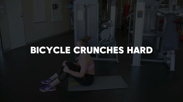 Hard Bicycle Crunches demonstration