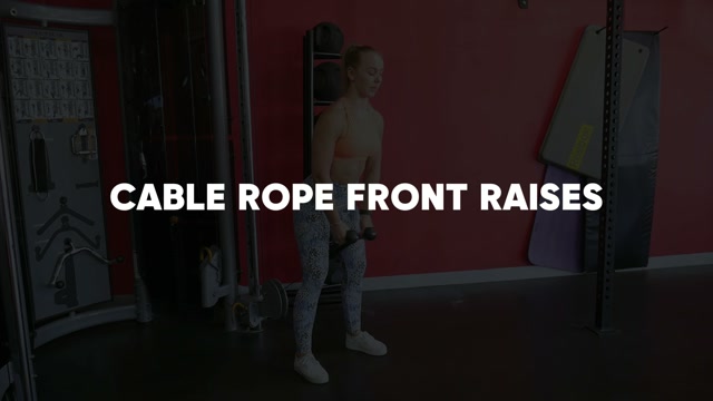 Standing Cable Rope Front Raises demonstration