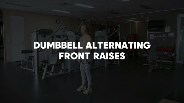 Standing Alternating Dumbbell Front Raises demonstration