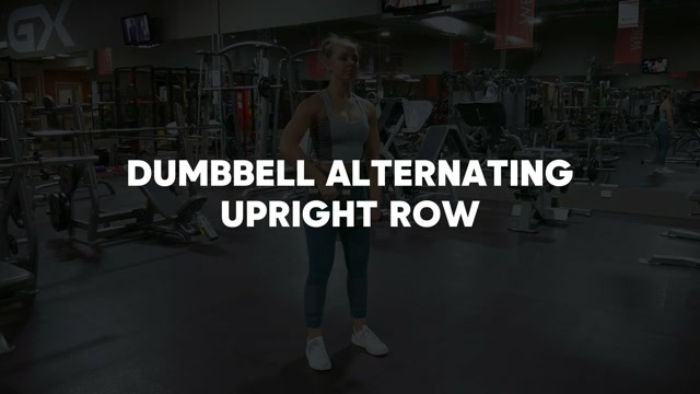 Dumbbell Alternating Upright Rows demonstration