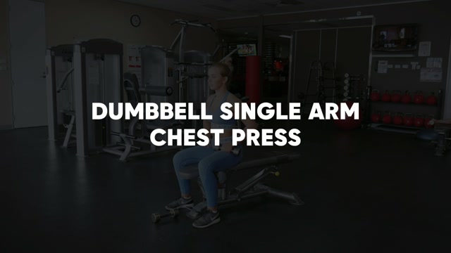 Single Arm Dumbbell Chest Press demonstration