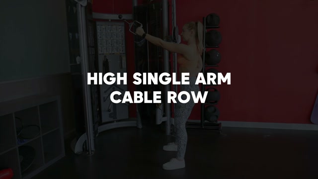 Single Arm High Cable Row demonstration