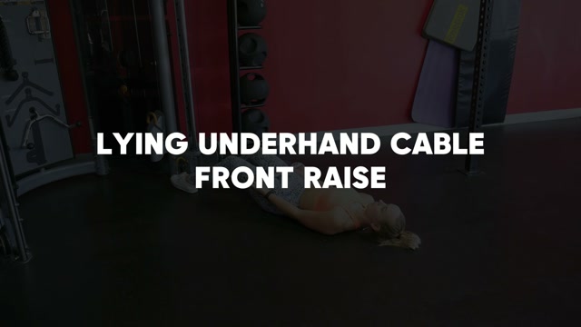 Lying Underhand Cable Bar Front Raises demonstration