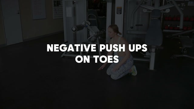 Negative Push Ups demonstration