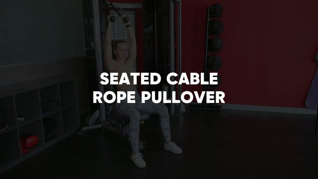 Seated Cable Rope Pullover demonstration