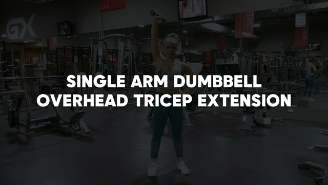 Single Dumbbell Tricep Overhead Extensions demonstration