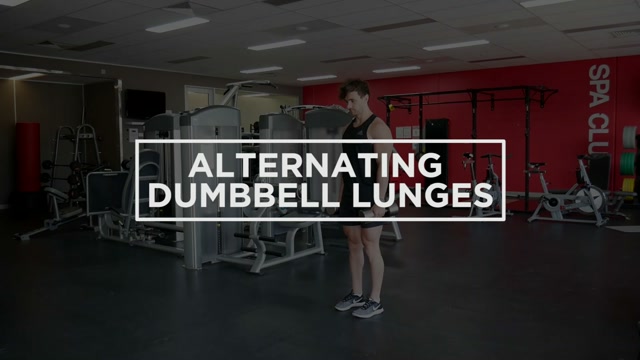 Alternating Dumbbell Lunges demonstration