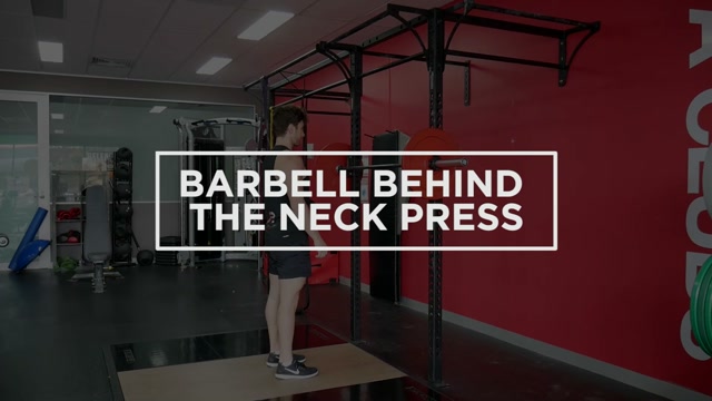Barbell Behind the Neck Press demonstration
