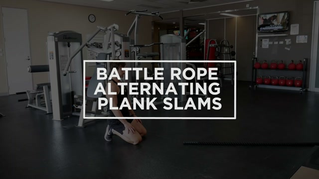 Battle Rope Alternating Plank Slams demonstration