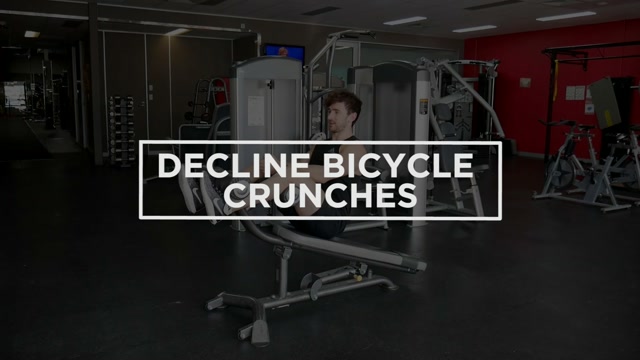 Decline Bicycle Crunches demonstration