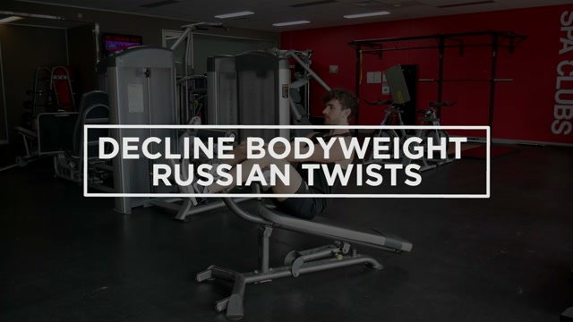 Decline Bodyweight Russian Twists demonstration