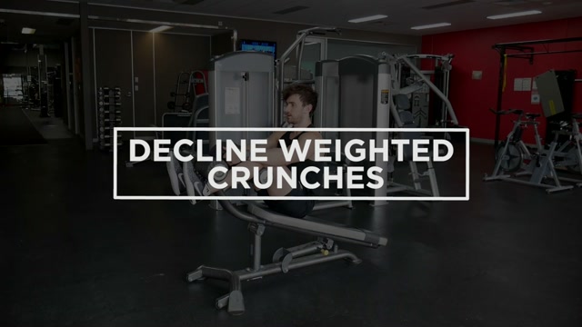 Decline Weighted Crunches demonstration