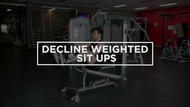 Decline Weighted Sit Ups demonstration