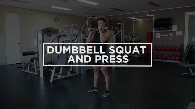Dumbbell Squat and Press demonstration