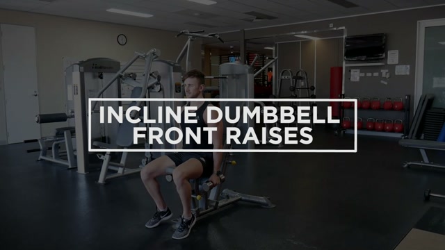 Incline Dumbbell Front Raises demonstration