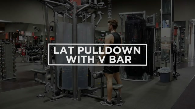 Lat Pulldown With v Bar demonstration