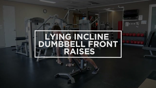Lying Incline Dumbbell Front Raises demonstration