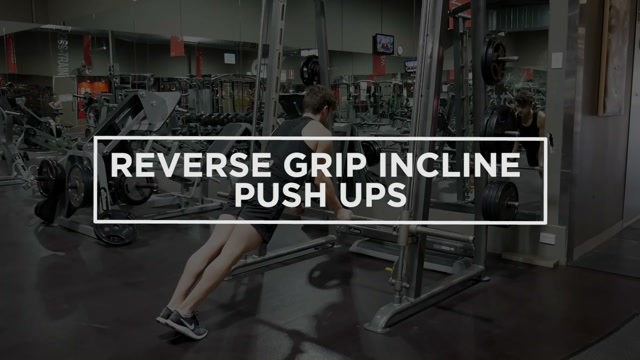Reverse Grip Incline Push Ups demonstration