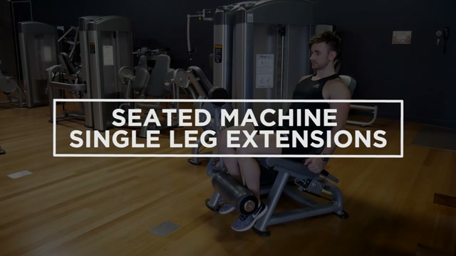 Seated Machine Single Leg Extensions demonstration