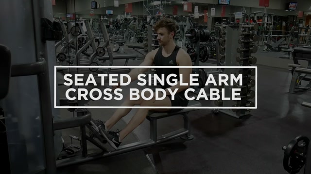 Seated Single Arm Cross Body Cable Row demonstration