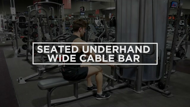 Seated Underhand Wide Cable Bar Row demonstration