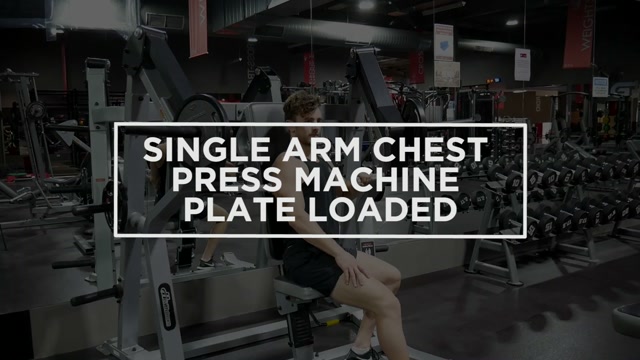 Single Arm Chest Press Machine Plate Loaded demonstration