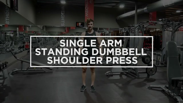 Single Arm Standing Dumbbell Shoulder Press demonstration