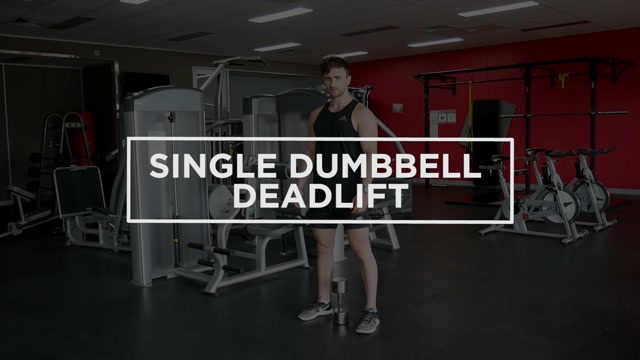 Single Dumbbell Deadlift demonstration