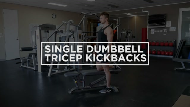 Single Dumbbell Tricep Kickbacks demonstration