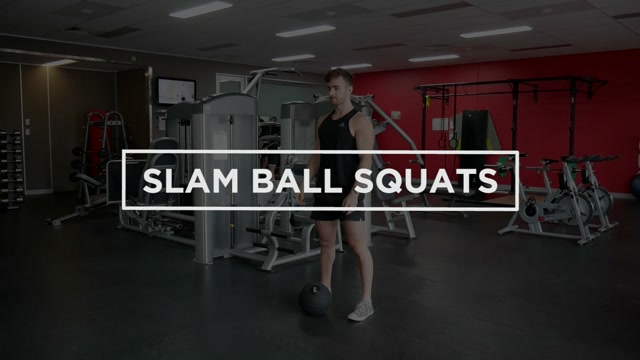 Slam Ball Squats demonstration
