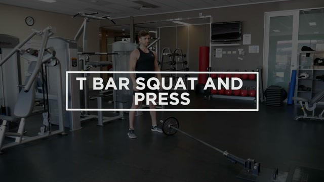 Landmine Squat demonstration