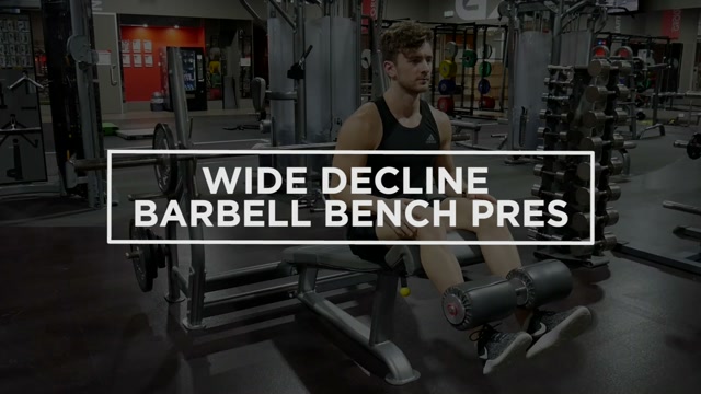 Wide Decline Barbell Bench Press demonstration